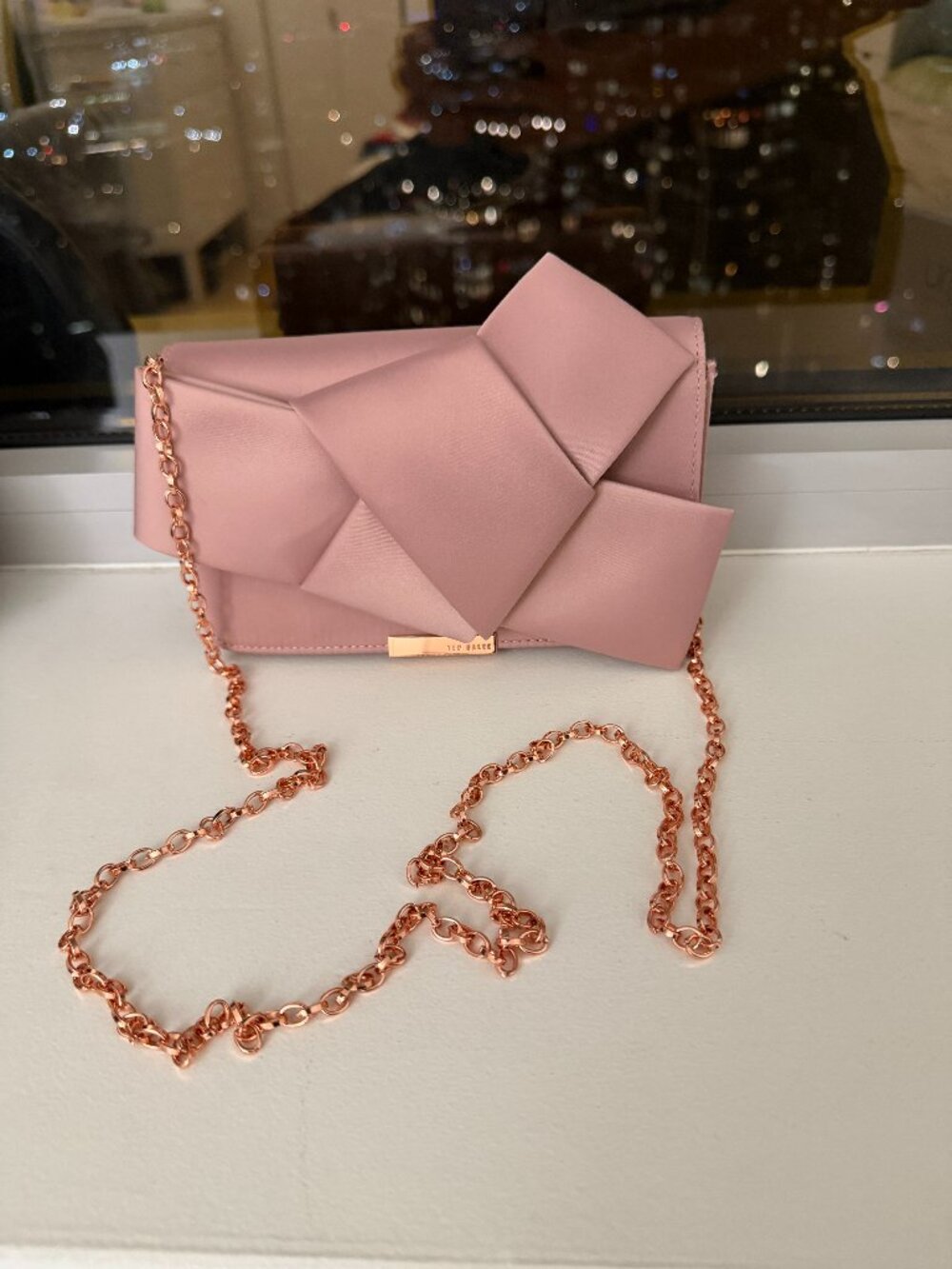Ted Baker pink bow crossbody/clutch